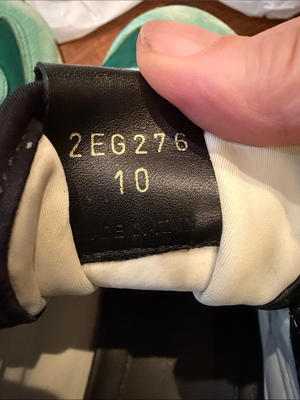 Prada Men’s Teal Suede & Nylon Sneakers with Yellow Accents - Picture 2 of 5